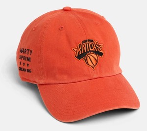 A24 Marty Supreme x '47 Embroidered Knicks NBA Orange Strap Cap Hat New