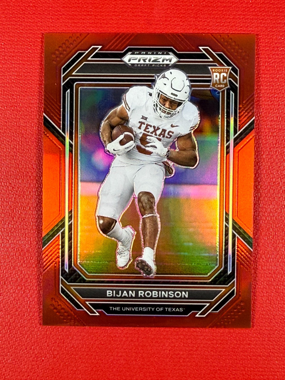2023 Panini Prizm Draft Picks Bijan Robinson (RC) #115 - Red Parallel (263/299)
