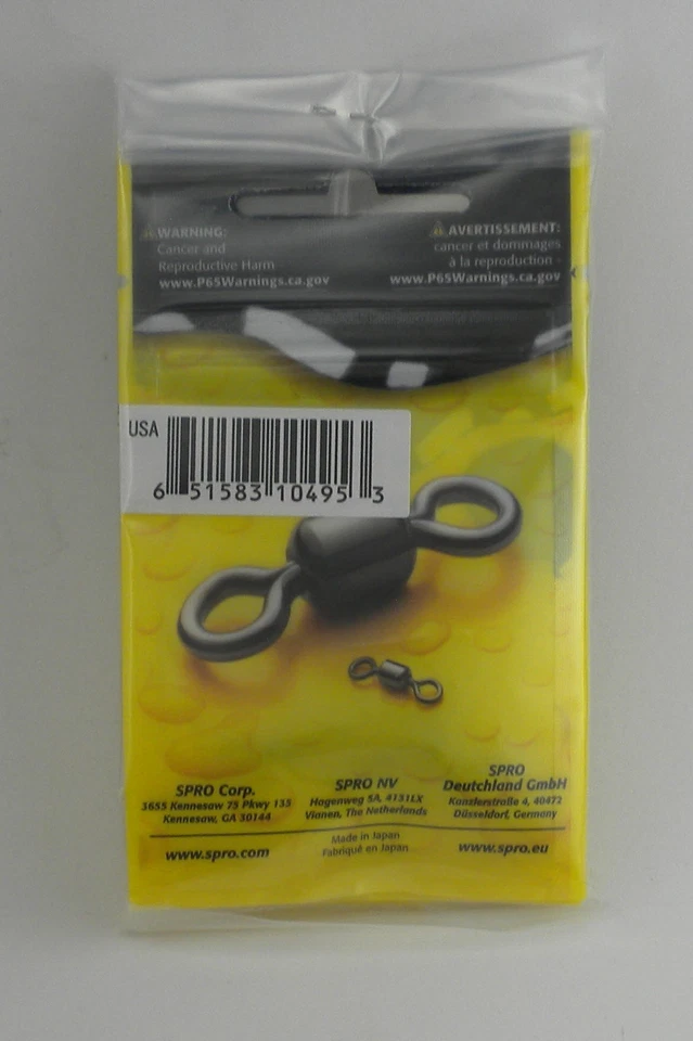 Spro SBSB2WR-03-2 Black Ball Bearing Swivel 2 Weld Size 3 100 lb Test 3CT - Image 3 of 3