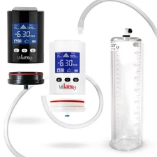 LeLuv iPump Smart LCD Head Penis Pump with Untapered Seamless Cylinder Pick Size