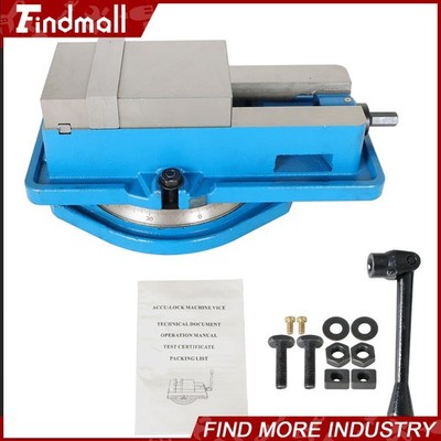 Findmall 4'' Lockdown Vise CNC Milling Machine Bench Clamp With 360° Swivel Base