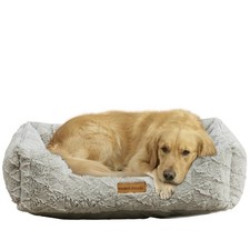 Ultra Soft Plush Pet Bed for Medium to Large Dogs with Elegant Texture and St...