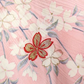 Japanese Vintage Kimono Furisode Silk Gold Auspicious Made in Japan eb-1999