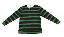 Vintage Lacoste Polo Rugby Shirt Peru Made Mens Size L Striped Long Sleeve