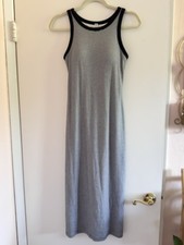 Uniqlo Women's S Sleeveless Maxi Dress with Padded Bra Black & White