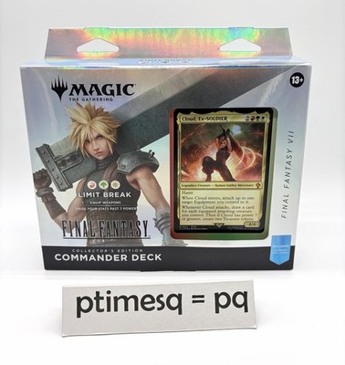 Magic Final Fantasy Limit Break Collector's Edition Commander Deck Sealed NEW
