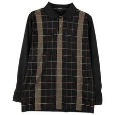 Vintage Burberry's BURBERRY LONDON long-sleeved checked polo shirt size M men's