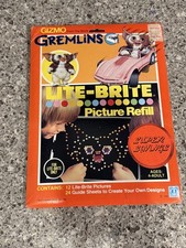 VINTAGE 1984 Gremlins GIZMO Lite Brite Picture REFILL SHEETS 31 unused sheets 