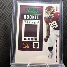 2020 Panini Contenders Rookie Ticket Patch Chase Young Rookie Card #RSV-CYO RC-. rookie card picture