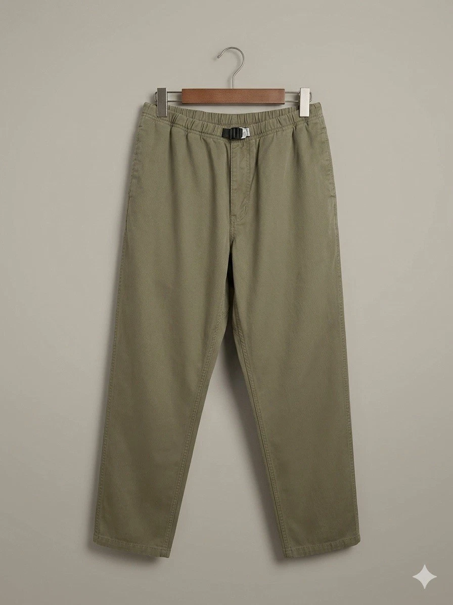 Gramicci Climbing Pants Mens Large Khaki Olive Green Webbing Belt Cargo Gorpcore