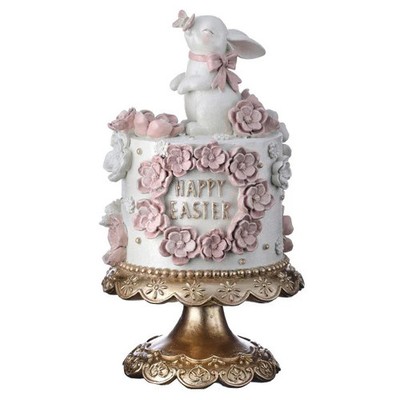 Regency Resin Happy Easter Cake W/Bunny MT26074