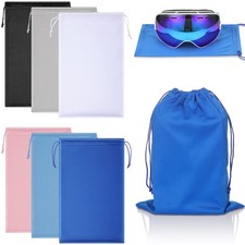 Konohan 6 Pcs Microfiber Ski Goggle Bags Soft Drawstring,6 Colors