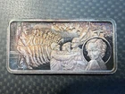 Vintage 1974 Hamilton Mint ATB 1 Ounce .999 Silver Art Bar Broadway TONED