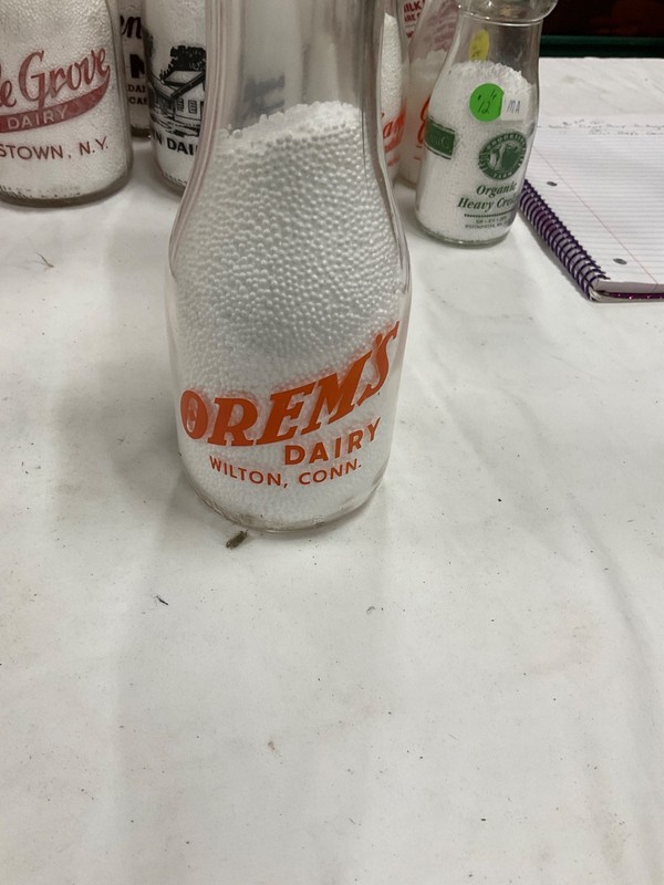 MILK BOTTLE. PINT. OREM'S DAIRY. WILTON. CONN