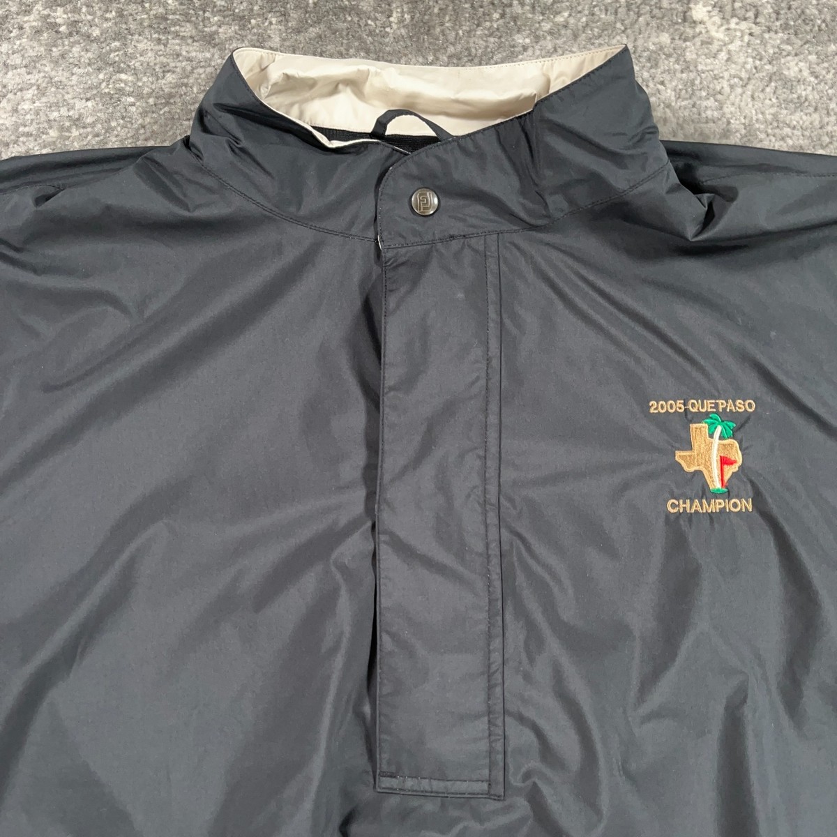 Vintage Footjoy Golf Windbreaker Jacket Mens Large L Black Dryjoys