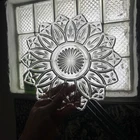 Vintage Federal Glass Flower Petal Pattern Clear Sandwich Plate 1960, 11.5" D