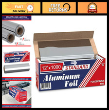 Premium Aluminum Foil Roll 12"x1000' Heavy Duty Food Service Wrap Commercial