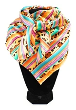 M&F Western 33" Silk Wild Rag - Serape & Leopard