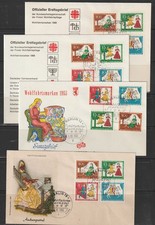 BERLIN 266-269 WOHLFAHRT 4 FDC-BRIEFE ESST-GESTEMPELT nur 1,30 EURO s.SCAN