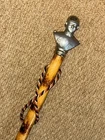 WW2 German Military Walking Stick Cane - Wehrmacht Soldier Reservist Figure Top