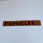 POPSICLES 5¢ Embossed Tin Vertical Strip Sign • Vintage Ice Cream Advertising
