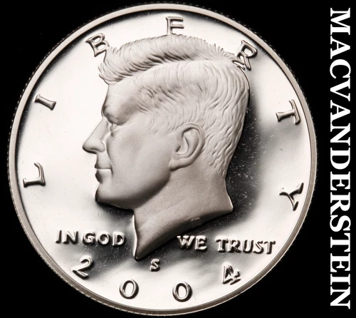 2004-S Kennedy Half Dollar- Silver Choice Gem Proof Luster No Reserve #i3562