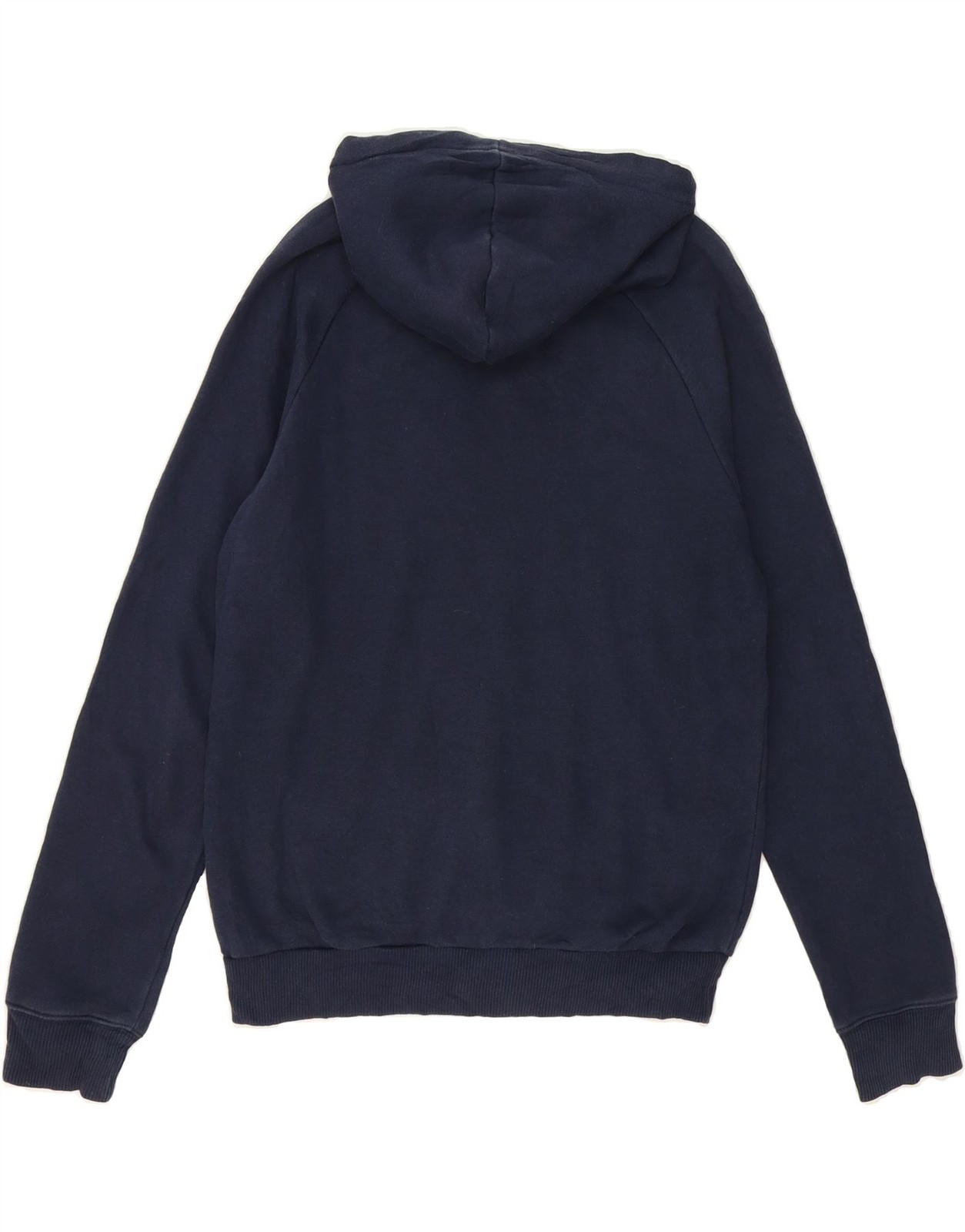 ADIDAS Mens Graphic Hoodie Jumper Small Navy Blue Cotton CF06 thumbnail 2