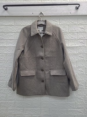 New H & M Car Coat With Collar -Buttons At Front Women's US Size M