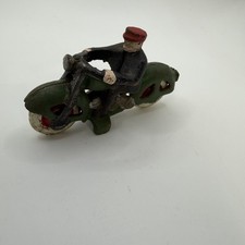 Vtg HUBLEY CAST IRON Screw Side MOTORCYCLE Rider ,POLICE COP -3 Some Paint Loss