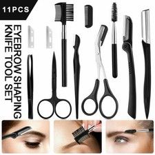 11/9/6/4Pcs Eyebrow Grooming Tools Razor Brush Kit Facial Trimmer Tweezers Comb  