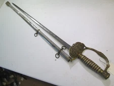 US MODEL 1860 CIVIL WAR OFFICERS SONS VETERANDS SWORD & SCABBARD WKC MAKER #T47