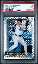 2025 TOPPS CHROME X-FRACTOR #1 SHOHEI OHTANI PSA 9