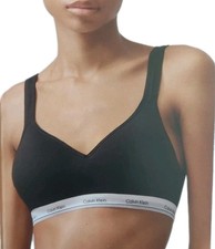 Calvin Klein Women S Cotton Modal Balance Wire Free Bra Bralette Black/White MD