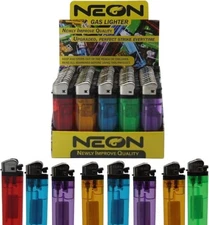 Cheap Neon Disposable Cigarette Lighters 50ct 100ct 250ct 500ct Wholesale Lots