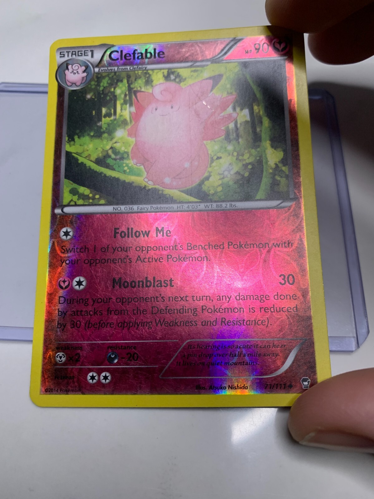 Clefable 71/111 XY-Furious Fists Reverse Holo *Smoker’s Collection*