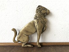 Figura In Ottone Leone Cinese Anni 50/60 Statuina Decoro Vintage