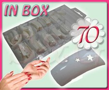 BELLISSIME TIP TIPS MANI DECORATE IN BOX RICOSTRUZIONE UNGHIE GEL UV NAIL ART