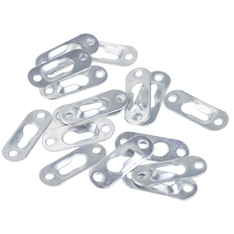 20 Pieces Metal Single Keyhole Hangers Install Fasteners eBay