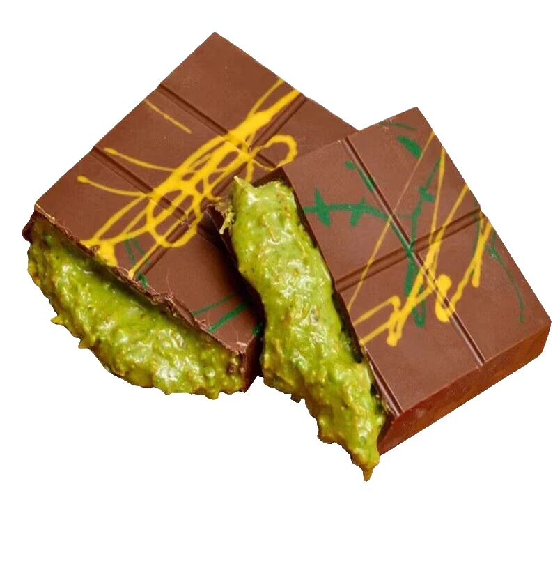 LUXURY HANDMADE  DUBAI CHOCOLATE BAR PISTACHIO KATAIFI MILK CHOCOLATE BAR - Image 2 of 4