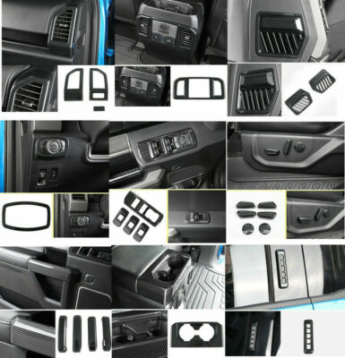 4PCS Door Lock Cover Trim For Ford F150 2015-2019 - Black ABS Accessories By CheroCar (Easy Install)
