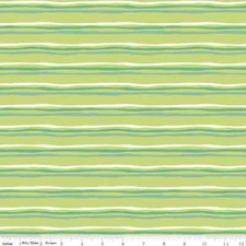 Riptide Lime Stripes Green Blue Cotton Fabric by Riley Blake Designs