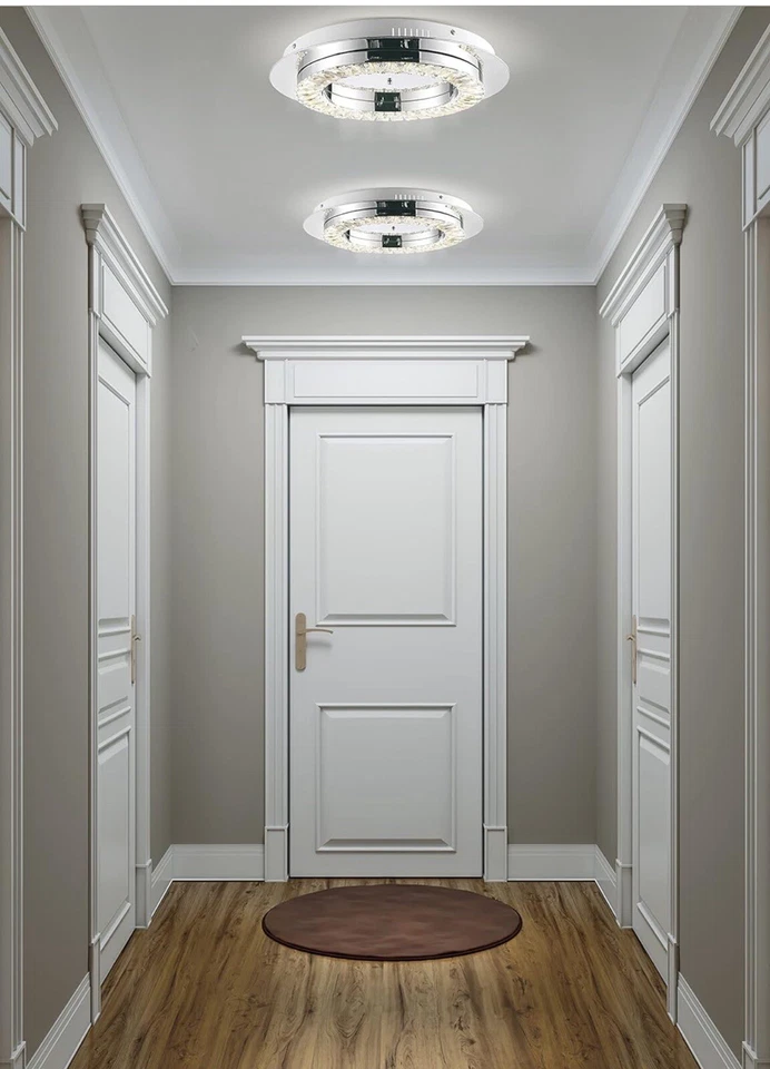 Cristal 18" Cristal Glam Cromo Luz Por JONATHAN Y|4000K•18 Vatios| JYL7216A Foto 2 de 4