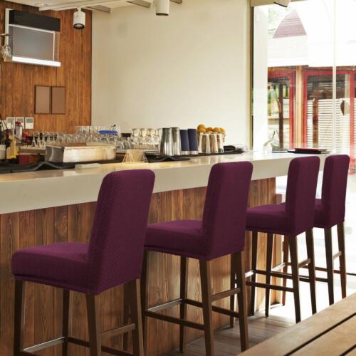 Stretch Bar Stool Covers for Counter Short Back Chair Covers - Picture 9 of 14