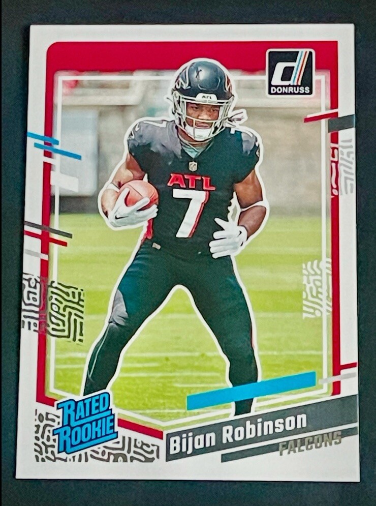 2023 Panini Donruss Bijan Robinson Rated Rookie RC #305 Falcons