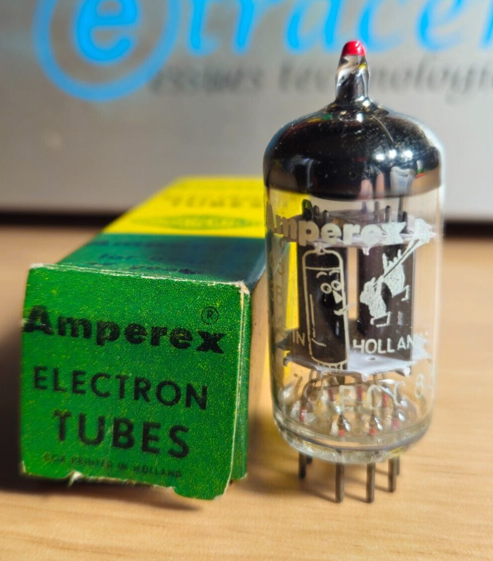 AMPEREX Bugle Boy 12AX7/ECC83 真空管 12AX7 AMPEREX BUGLE BOY ECC83 VINTAGE AUDIO TUBE HOLLAND NOS NIB
