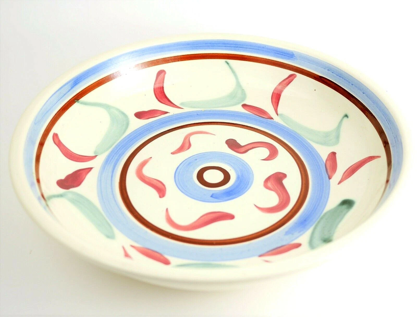 ROSEVILLE RRP OHIO POTTERY Decorative Fruit Bowl Mixing Stoneware - LARGE 14.75"