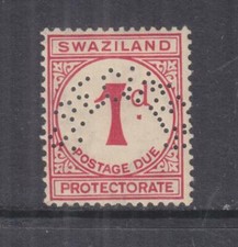 SWAZILAND, AFFRANCHISSEMENT DÛ, 1933 1d. Carmine perf. SPECIMEN, mnh.