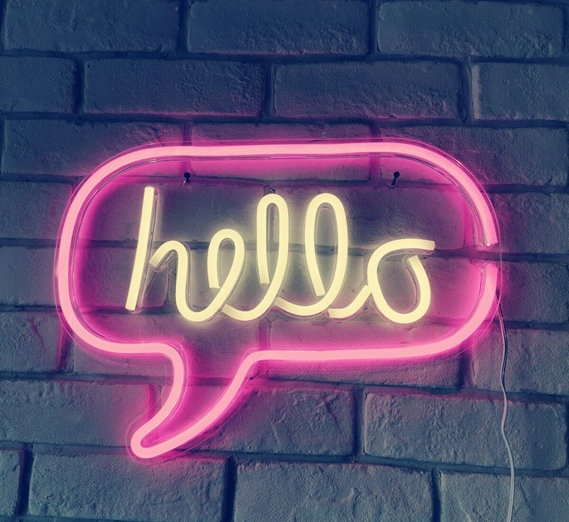 17" Pink Hello LED Neon Sign Light Bar Wall Decor for Bedroom Xmas