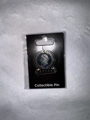 Vintage Caesars Palace Casino Gold Tone Metal With Black Enamel Pin. FREE SHIP