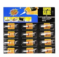 Super Colla Extra Forte Qualità Premium Adesiva Plastica Gomma Pelle 12pz